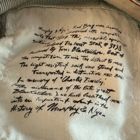 RARE SAILING REGATTA MURPHY & NYE RED BAG Functional Seer Cotton Men’s Pants - Picture 15 of 17